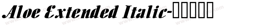 Aloe Extended Italic字体转换
